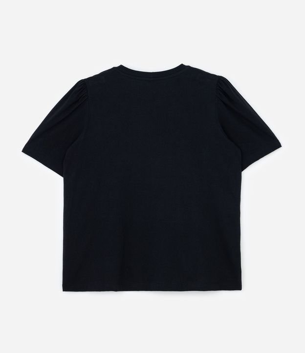 Remera en Algodón con Manga Abullonada y Lacitos Flocados Curve & Plus Size 5