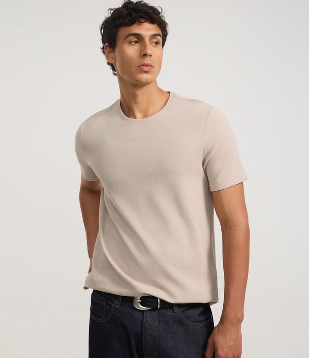 Remera Slim en Algodón Acanalada 2