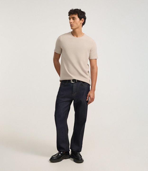 Remera Slim en Algodón Acanalada 3