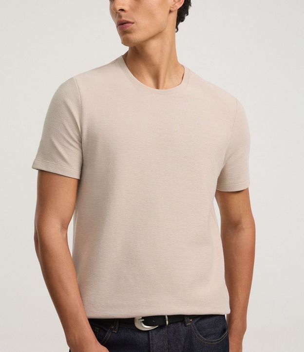 Remera Slim en Algodón Acanalada 4