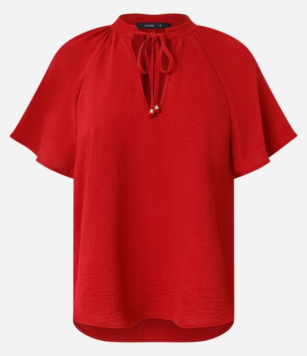 Blusa en Airflow con Lazo en el Cuello y Manga Godê 5