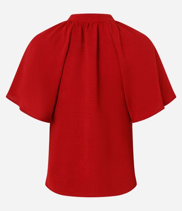 Blusa en Airflow con Lazo en el Cuello y Manga Godê 7