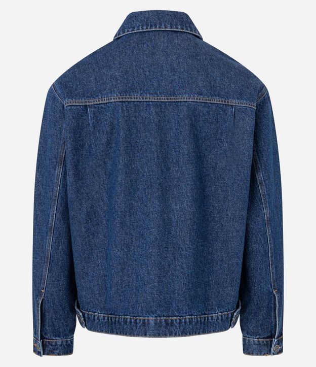 Campera Jeans con Bolsos Delanteros y Costura Marcada 7