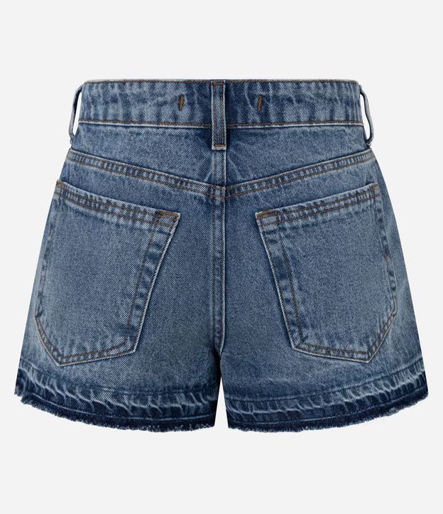 Short Slim en Jeans con Bajo Contrastante Deshecha 6