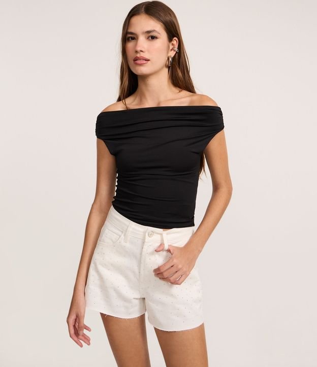 Short Mom en Sarga con Brillos 3