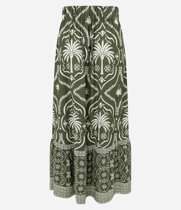 Pollera New Midi en Piquet con Estampado Arabesco Tropical 9