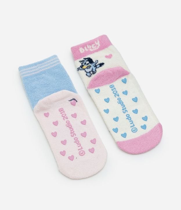 Kit 02 Medias Infantil con Estampa Bluey – Talle 19 a 30 2