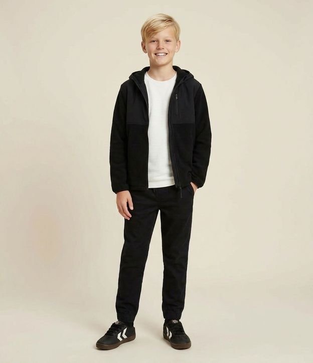 Campera Deportiva Infantil con Forro Fleece y Capucha - Talle 5 a 14 años