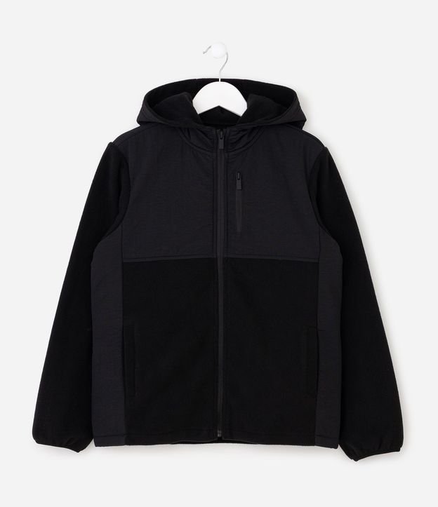 Campera Deportiva Infantil con Forro Fleece y Capucha - Talle 5 a 14 años 2