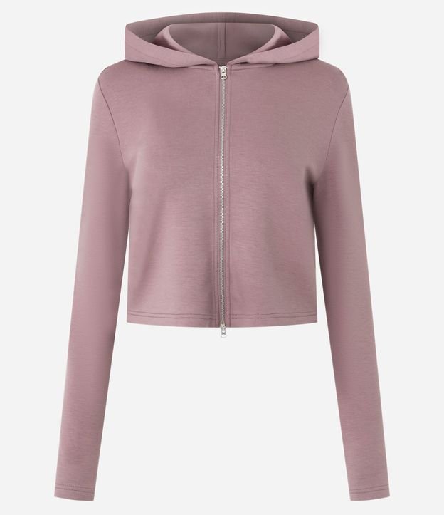 Campera en Modal con Capucha y Cierre en Cremallera 6