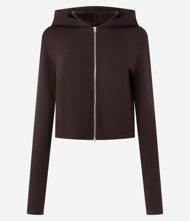 Campera en Modal con Capucha y Cierre en Cremallera 6