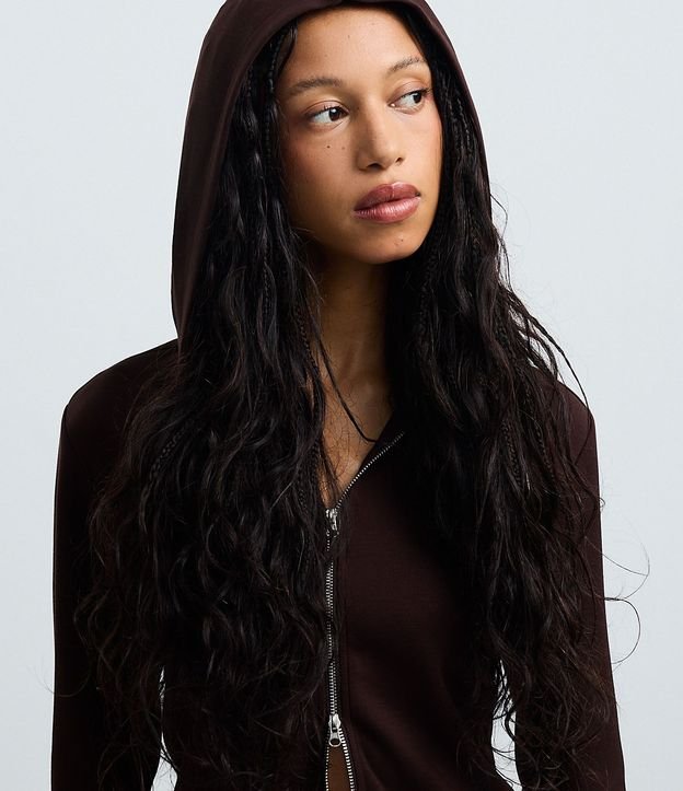 Campera en Modal con Capucha y Cierre en Cremallera 4