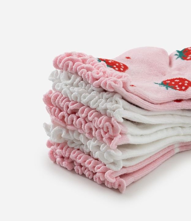 Kit 05 Medias Infantil Cano Mediano con Bordados  – Talle 19/22 a 31/34 4
