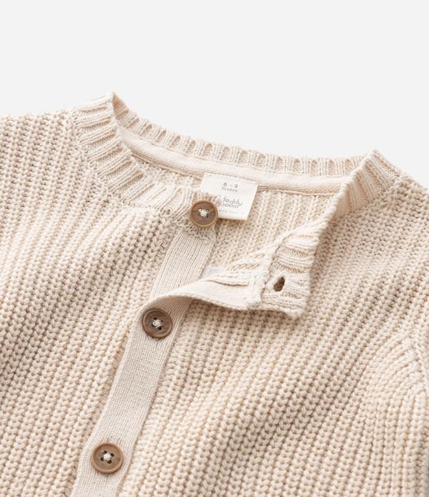 Cardigan Infantil en Punto con Bordado en la Espalda – Talle 0 a 18 Meses 7