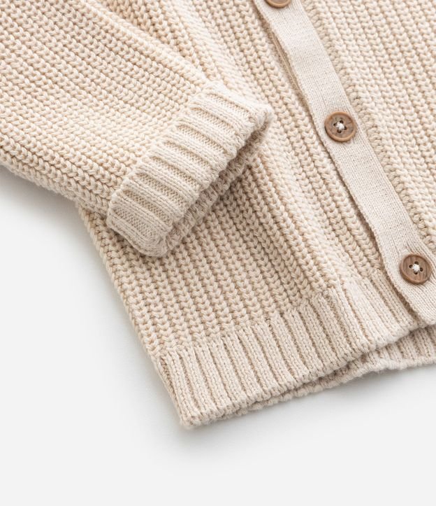 Cardigan Infantil en Punto con Bordado en la Espalda – Talle 0 a 18 Meses 8