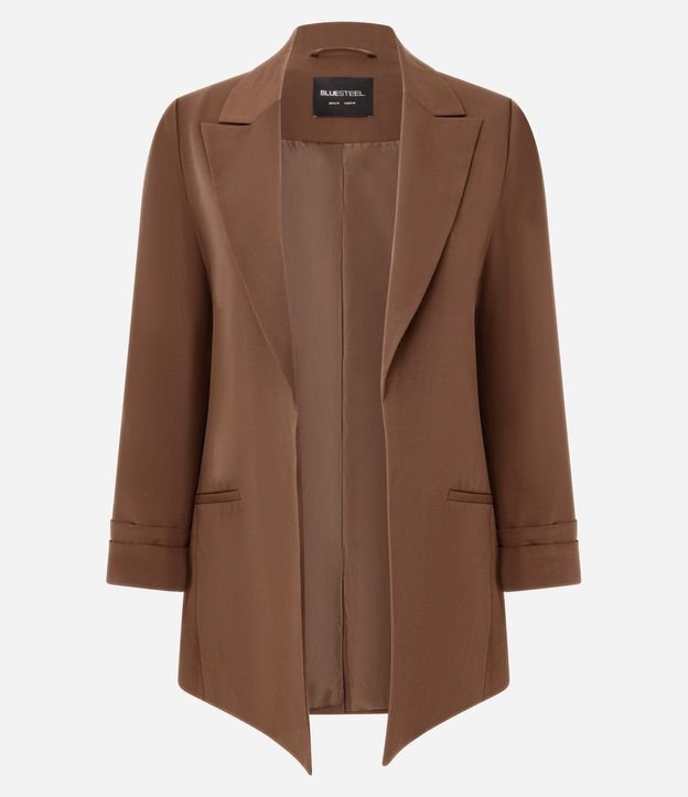 Blazer Oversized Alargado en Sastrería con Pliegues en el Puño 5