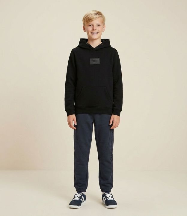 Saco Infantil con Capucha y Patch Rubber – Talle 5 a 14 años