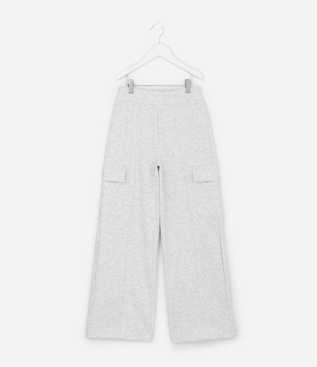 Pantalón Infantil Wide Leg en Algodón con Bolsillos Cargo – Talle 5 a 16 años 2