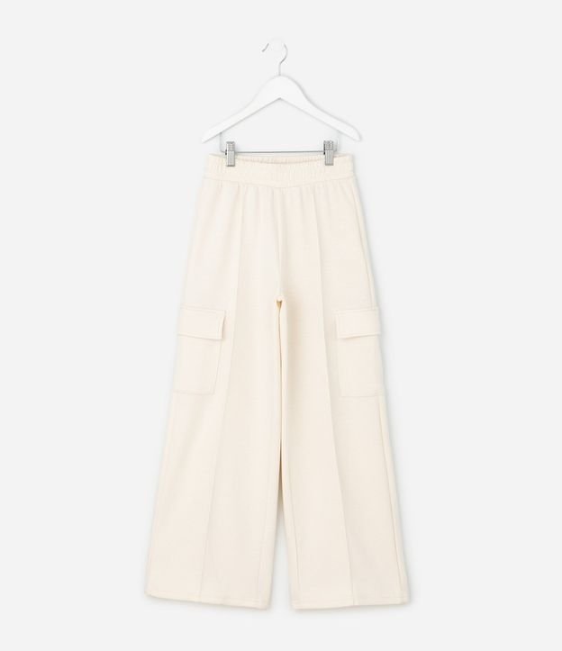 Pantalón Infantil Wide Leg en Algodón con Bolsillos Cargo – Talle 5 a 16 años 2