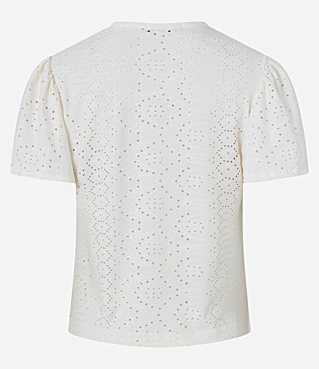 Blusa en Laise con Manga Abullonada y Bordado Cutout 7
