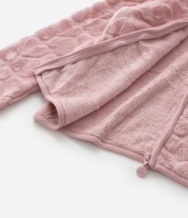 Campera Infantil en Fleece con Capucha y Relieve de Corazones – Talle 5 a 16 años 5