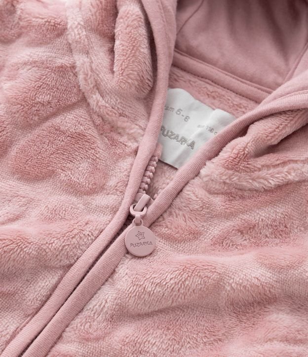 Campera Infantil en Fleece con Capucha y Relieve de Corazones – Talle 5 a 16 años 6