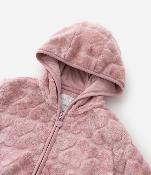 Campera Infantil en Fleece con Capucha y Relieve de Corazones – Talle 5 a 16 años 8