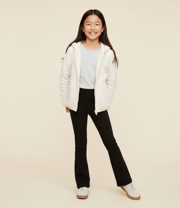 Campera Infantil en Fleece con Capucha y Relieve de Corazones – Talle 5 a 16 años
