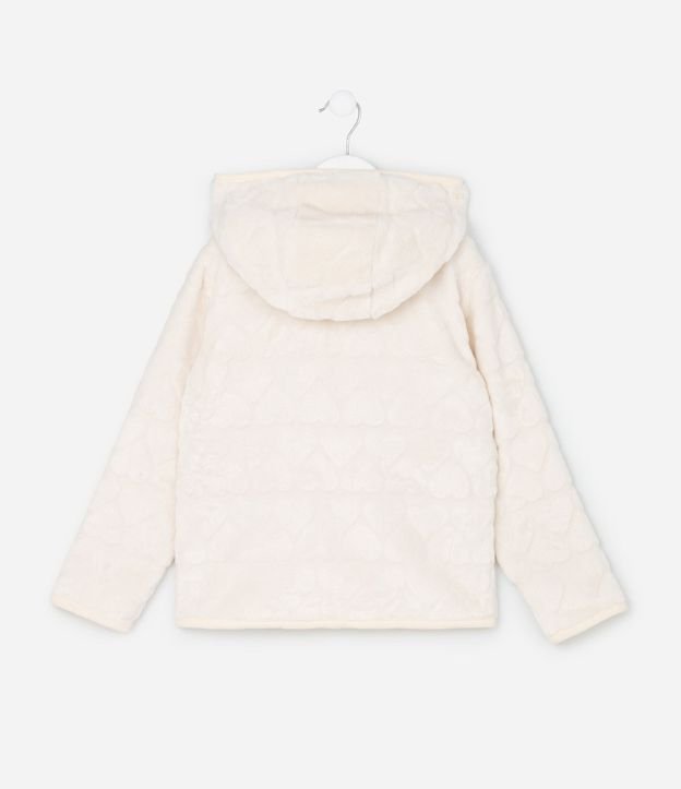 Campera Infantil en Fleece con Capucha y Relieve de Corazones – Talle 5 a 16 años 3