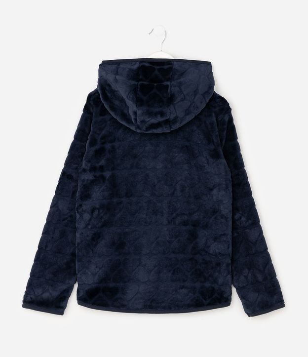 Campera Infantil en Fleece con Capucha y Relieve de Corazones – Talle 5 a 16 años 3