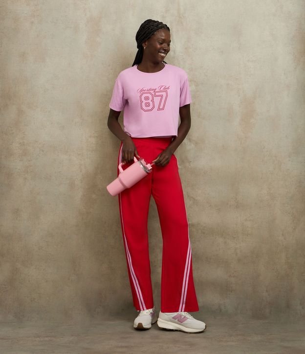 Remera Crpped Oversized Deportiva con Tecnologia Dry y Estampado 87 4