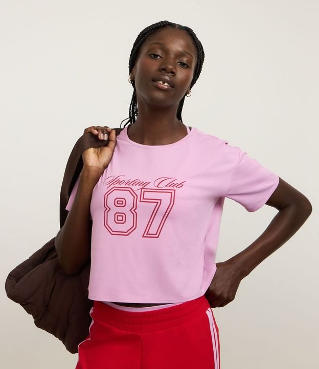 Remera Crpped Oversized Deportiva con Tecnologia Dry y Estampado 87