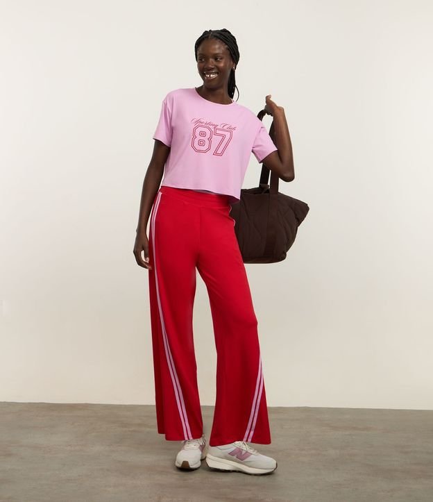 Remera Crpped Oversized Deportiva con Tecnologia Dry y Estampado 87 2