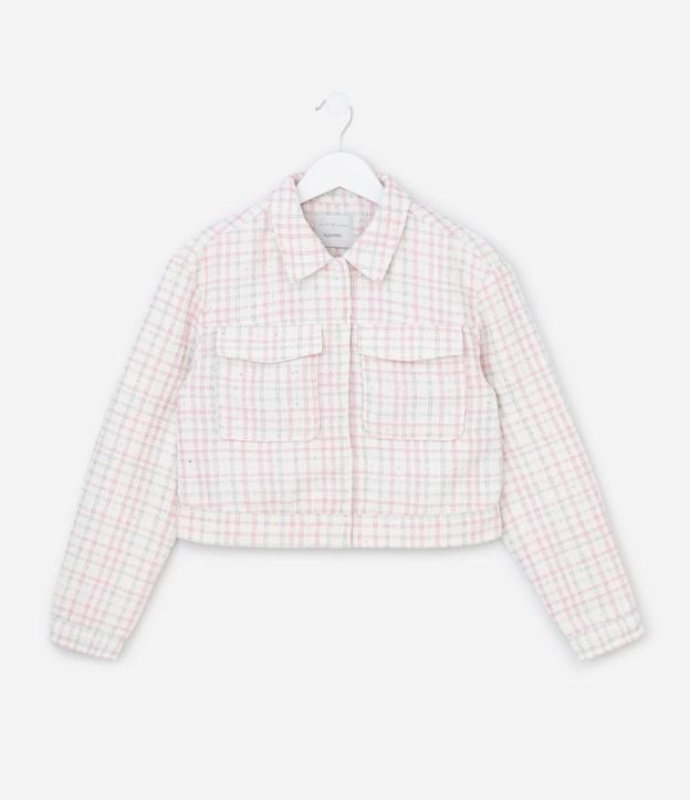 Campera Infantil en Tweed con Bolsillos Delanteros – Talle 5 a 14 años 2