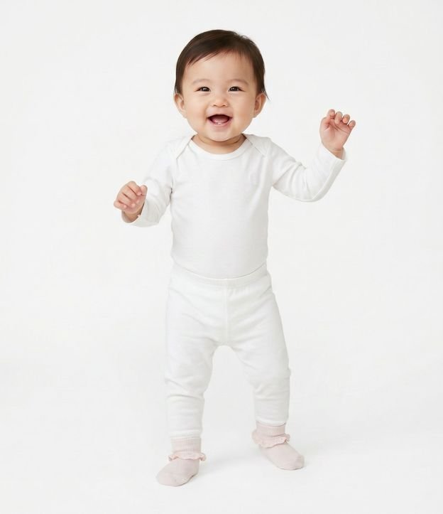 Conjunto Infantil Térmico con Body Manga Larga y Pantalón – Talle RN a 24 Meses 1