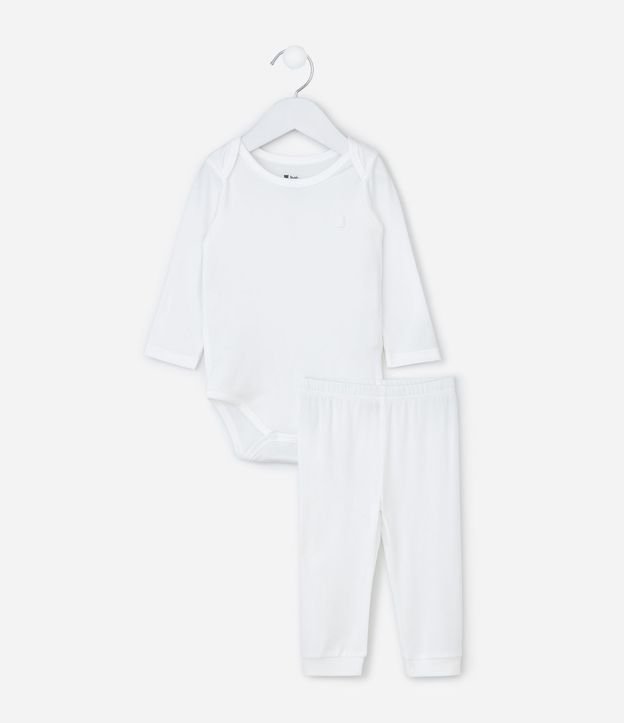 Conjunto Infantil Térmico con Body Manga Larga y Pantalón – Talle RN a 24 Meses 2