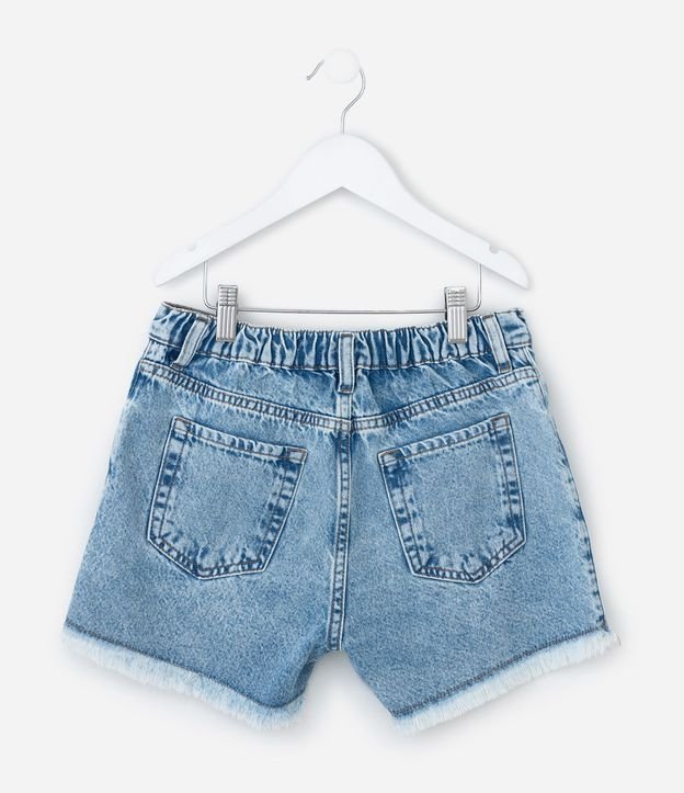 Short Infantil Regular en Jeans con Flor Bordada - Talle 7 a 14  Anos 3