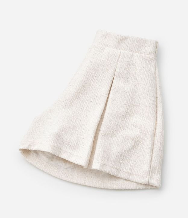 Short Pollera Infantil en Tweed con Pliegues Texturizados - Talle 5 a 14 años 8