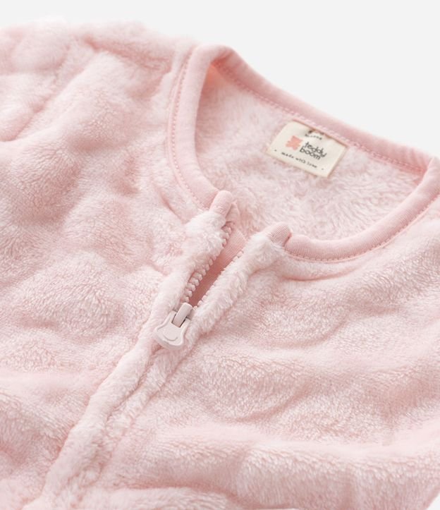 Mono Largo en Fleece con Textura de Corazones - Talle RN a 18 meses 9