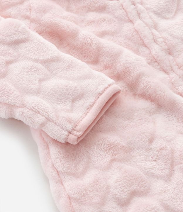 Mono Largo en Fleece con Textura de Corazones - Talle RN a 18 meses 7