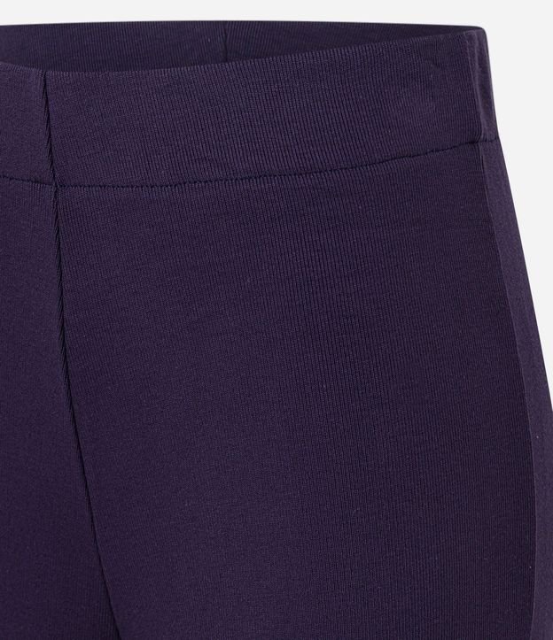 Pantalón Pantalona en Rib con Textura Acanalada y Cintura Elástica 7