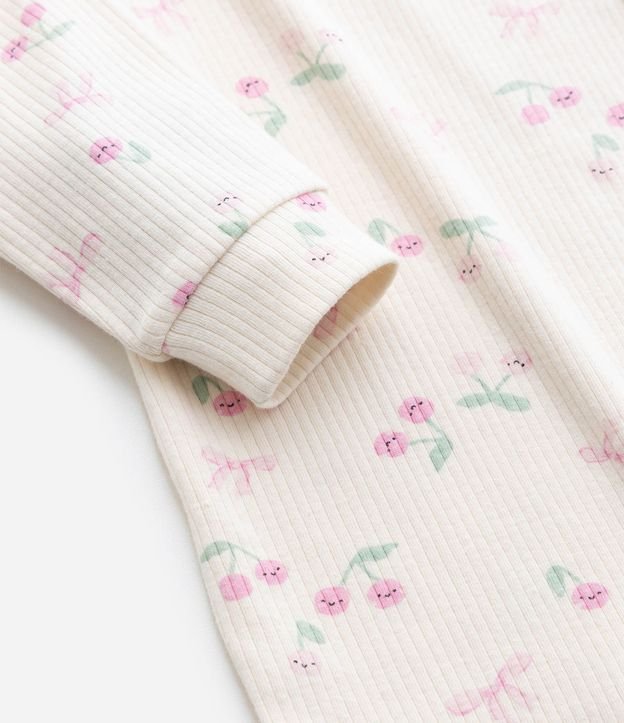 Mono Infantil Manga Larga con Estampa de Cereza – Talle 0 a 18 Meses 7