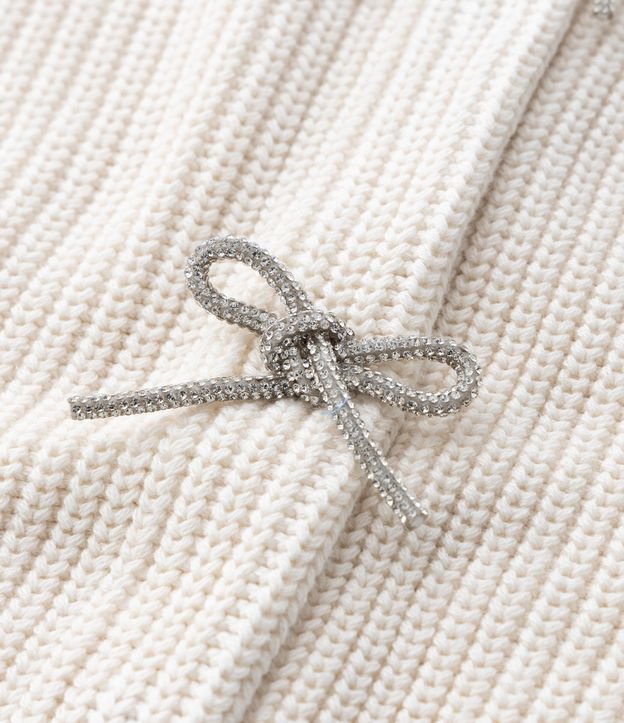 Cardigan Infantil en Punto con Lacitos Brillantes Delanteros – Talle 5 a 14 años 7
