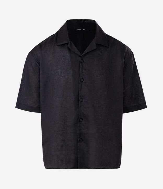 Camisa Boxy en Puro Lino con Cuello Bowling 6