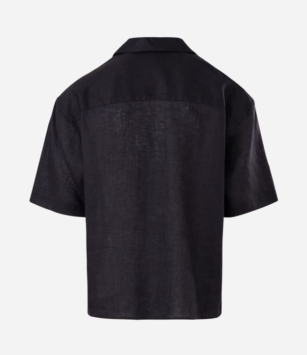 Camisa Boxy en Puro Lino con Cuello Bowling 7
