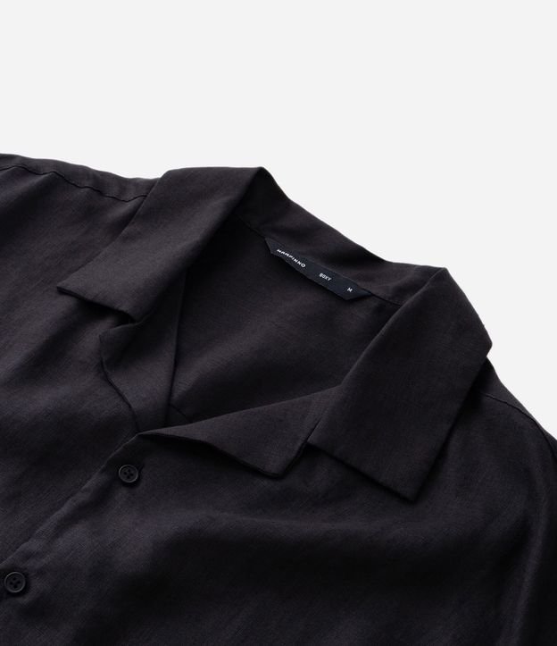 Camisa Boxy en Puro Lino con Cuello Bowling 10