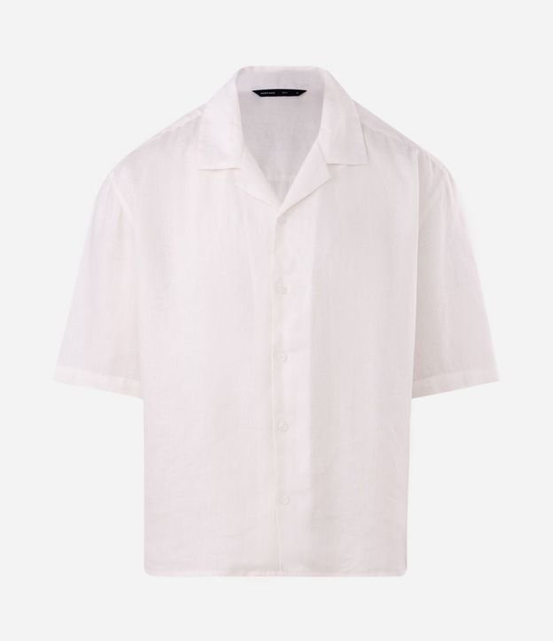 Camisa Boxy en Puro Lino con Cuello Bowling 9