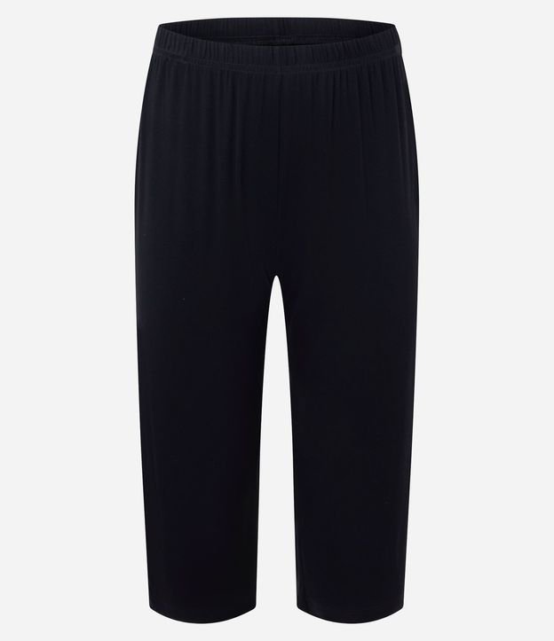Pijama Largo en Viscosa con Encaje y Pantalón Capri 10