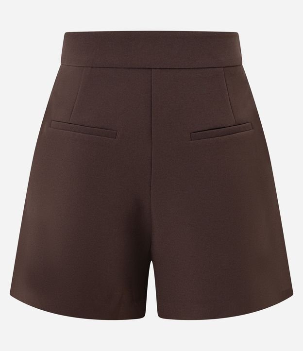 Short Sastre Cintura Alta con Bolsillos Laterales