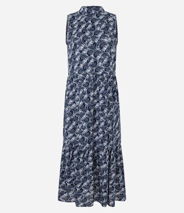 Vestido Evasê Largo en Viscosa con Estampa Caracolas 5